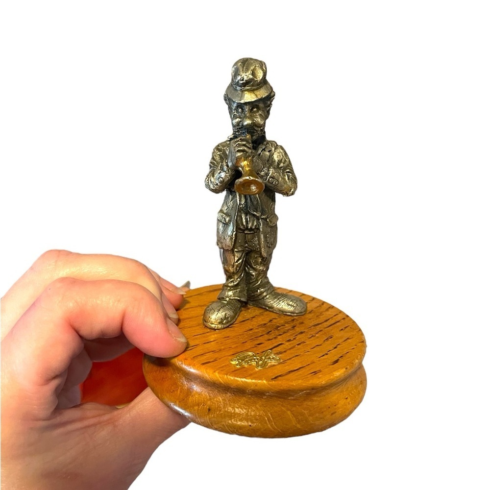 Vintage Ron Lee hobo man band pewter clown